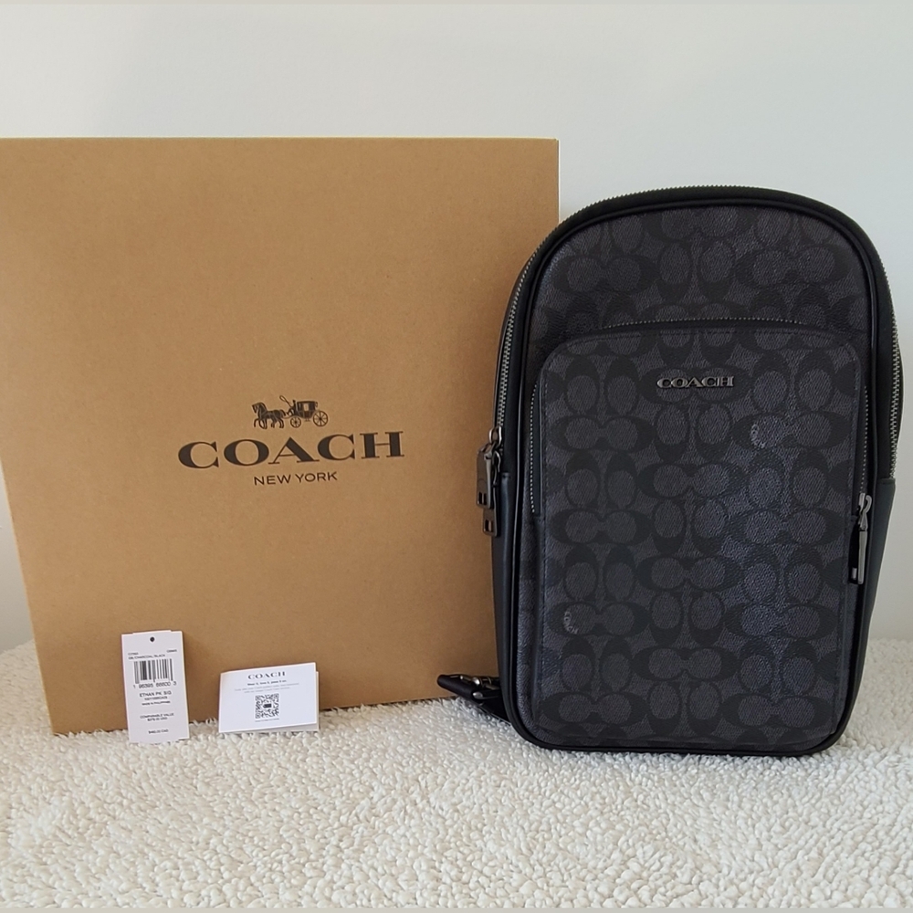 Coach Waist Bag / Body Bag Ethan Pack In Signature Canvas (NWT)